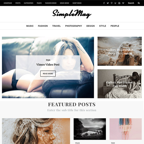 SimpleMag – Magazine theme for creative stuff